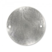 Intercalaire disque 2 trous 25 mm argenté antique x1|raw }}