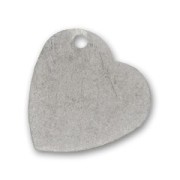 Pendentif coeur 28 mm argenté antique x1