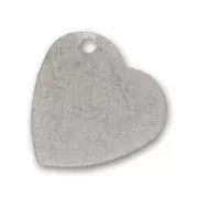 Pendentif coeur 28 mm argenté antique x1