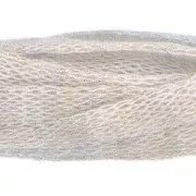 Cachemire Métallique  6 mm Gris clair chiné fil doré x 1 m