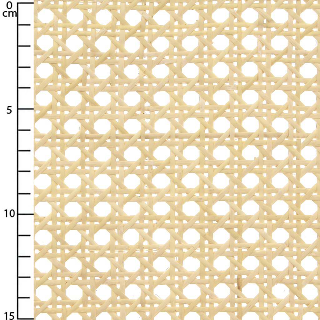 Cannage 1/2 maille en rotin blanchi - 0.45 m de largeur - Naturel x20 cm -  Perles & Co
