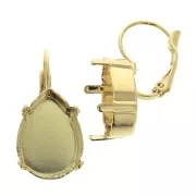 Dormeuses porte-cabochon PureCrystal 4320 18x13 mm - Doré x2