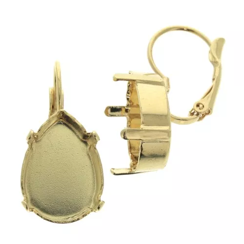 Dormeuses porte-cabochon PureCrystal 4320 18x13 mm - Doré x2
