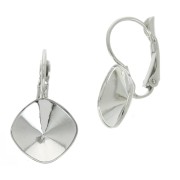 Dormeuses porte-cabochon à coller PureCrystal 4470 12 mm - Rhodié x2