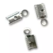 Pince lacet rond 3 mm argenté vieilli x6