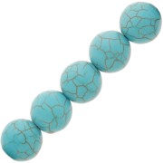 Perle imitation Turquoise ronde 12 mm x1|raw }}