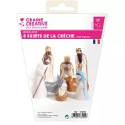 Moules en latex pour moulage - 8 santons pour crèche de Noël x1
