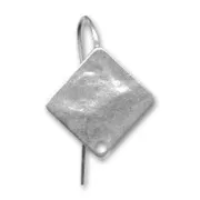 Crochets d'oreilles losanges 16 mm argenté vieilli x2