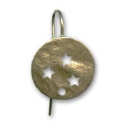 Crochets d'oreilles étoilés 15 mm bronze x2