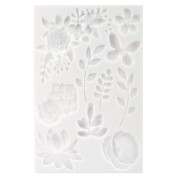 Moule en silicone pour pâte polymère, résine et pâte de métal - Floral x1