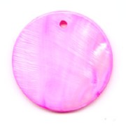 Sequin rond Nacre 30 mm Rose x1|raw }}
