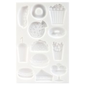 Moule en silicone pour pâte polymère, résine et pâte de métal - Junk Food x1