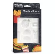 Moule en silicone pour pâte polymère, résine et pâte de métal - Junk Food x1