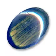 Cabochon ovale 18x13 mm Sapphire/Gold x1