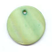 Sequin rond Nacre 30 mm Vert x1