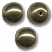 Perles en verre tchèque rondes 10 mm Gold Bronze x10