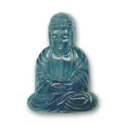 Bouddha 25x18 mm Marine Blue x1