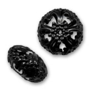 Ronde aplatie filigranée 23x14 mm Jet x1