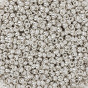 Perles rocailles Preciosa  11/0 2 mm - Terra Métallique - Argenté x20g