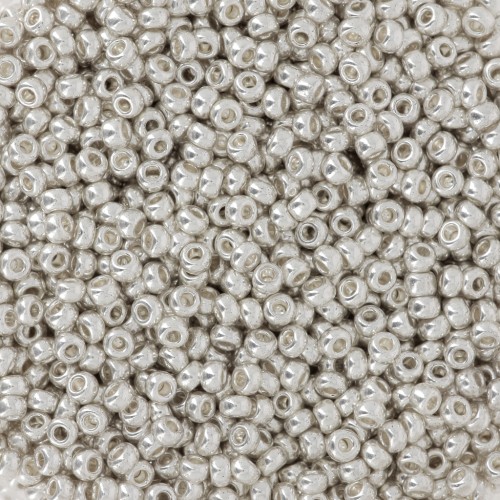 Perles rocailles Preciosa  11/0 2 mm - Terra Métallique - Argenté x20g