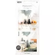 Sapins en papier nid d'abeille - déco de table Let's Party - Argenté x2