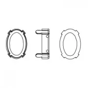 Serti griffe pour cabochon PureCrystal 4120 18x13 mm - Bronze x1