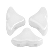 Perles en verre Hélios® par Puca® 6x10 mm Opaque White x10g|raw }}