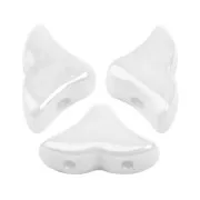 Perles en verre Hélios® par Puca® 6x10 mm Opaque White Ceramic Look x10g