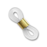 Attaches lunettes transparent/doré x10|raw }}