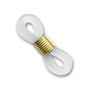 Attaches lunettes transparent/doré x10