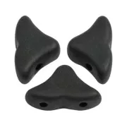 Perles en verre Hélios® par Puca® 6x10 mm Jet Mat x10g