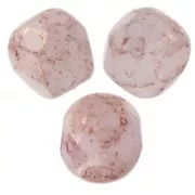 Facettes 3 mm Chalk White Topaz Terracotta Red x50
