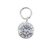Pendentif 9x6.7 mm avec anneau parallèle - Oxyde de Zirconium - Argent 925 x1|raw }}