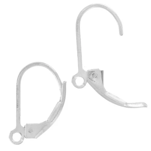 Dormeuses avec anneau ouvert 16 mm - Argent 925 x2