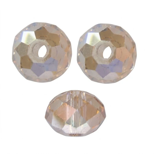 Perles rondes aplaties PureCrystal 5040 4 mm Crystal Golden Shadow x20