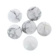 Cabochon rond 12 mm Howlite x1