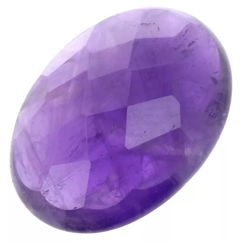 Cabochon ovale facetté 18x13 mm Améthyste