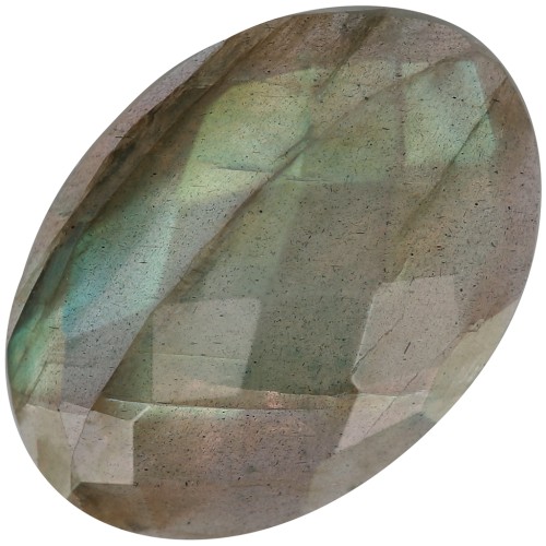Cabochon ovale facetté 18x13 mm Labradorite