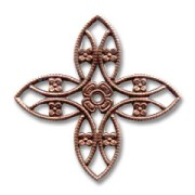 Estampe croix 24 mm cuivré vieilli x1|raw }}