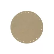 Base ronde percée en fibre de bois 27 trous pour panier à tisser 20 cm Naturel x1