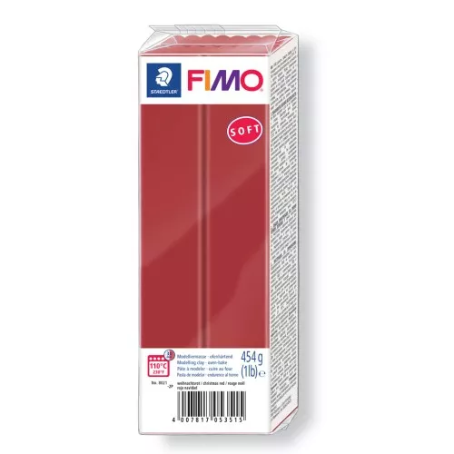 Pâte Fimo Soft 454gr Rouge Noël (n°2)