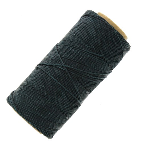 Bobine de fil ciré Linhasita pour micro macramé 1 mm - Bleu d'Orage (202) x168m