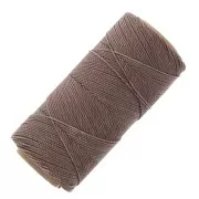 Bobine de fil ciré Linhasita pour micro macramé 1 mm - Taupe (366) x168m