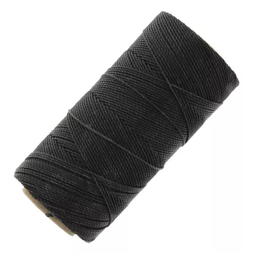 Bobine de fil ciré Linhasita pour micro macramé 0.5 mm - Brun foncé (210) x335m