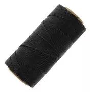 Bobine de fil ciré Linhasita pour micro macramé 0.75 mm - Brun foncé (210) x228m