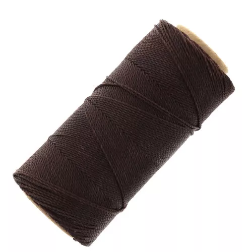 Bobine de fil ciré Linhasita pour micro macramé 0.75 mm - Café (496) x228m