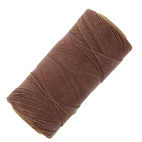 Bobine de fil ciré Linhasita pour micro macramé 0.75 mm - Noisette (567) x228m