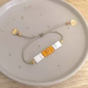 Bobine de fil ciré Linhasita pour micro macramé 0.75 mm - Terre d'ombre (206) x228m