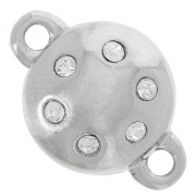 Fermoir aimanté 11 mm strass - Rhodié - Crystal x1