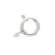 Fermoir à ressort 5 mm avec anneau ouvert en Argent 925 x1